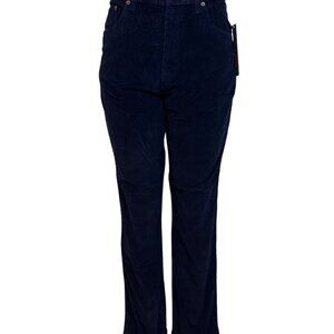 Bill Blass Womens Navy Blue Stretch Fit Corduroy Jeans Size 8 - New